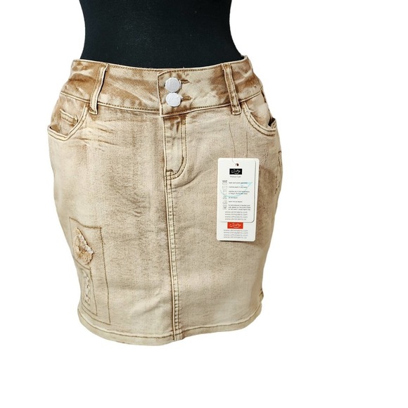 Style J Fashion Daisy Denim Mini Skirt sz 28 / 8 - Picture 1 of 8